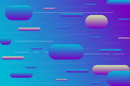 Abstract background of oval shapes and horizontal lines. Vector image.