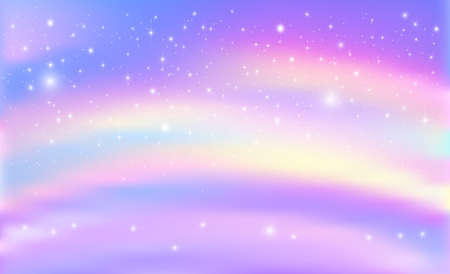Fantasy background of rainbow magic sky in sparkling stars.のイラスト素材