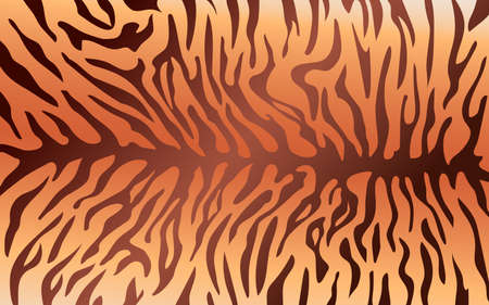 Stripes on the skin of a tiger, a pattern of stripes on the skin of a predator, gold pattern on a dark background.のイラスト素材