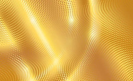 Gold background with gold halftone texture. Vector image.のイラスト素材