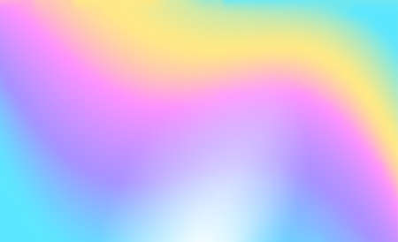 Fantasy background of magical blue sky with white clouds, rainbow and sparkling stars. Vector...