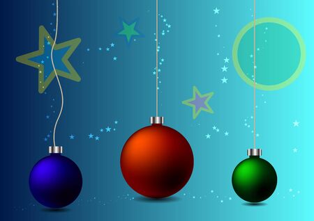 Abstract background christmas balls and star snow, Vector illustrationのイラスト素材