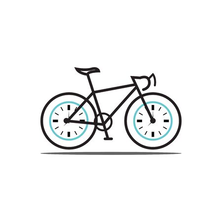 thin line icons for bicycle,clock,vector illustrationのイラスト素材