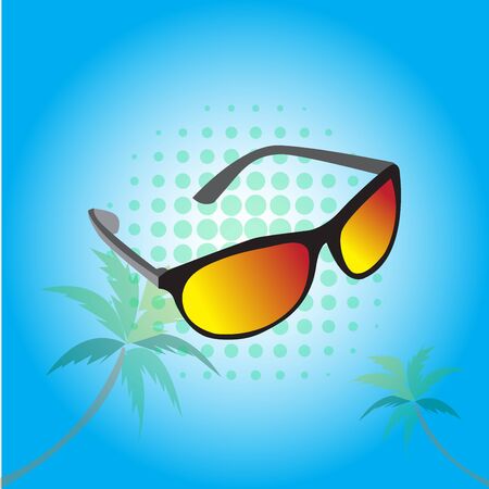 abstract background cute glasses of summer holiday ,illustrationsのイラスト素材