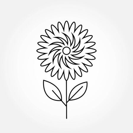 thin line icons for flower,vector illustrationsのイラスト素材