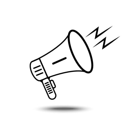 thin line icons for megaphone,vector illustrationsのイラスト素材