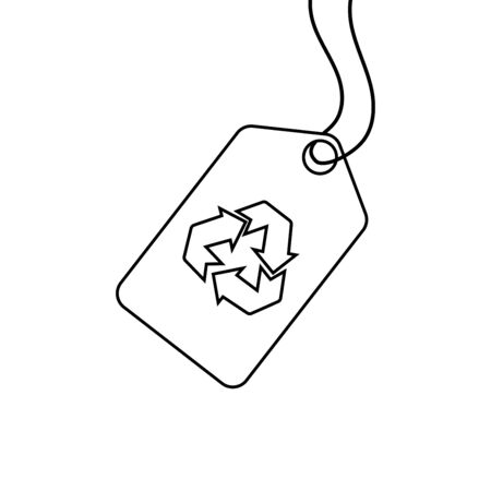 thin line icons for Recycle tag,vector illustrationsのイラスト素材