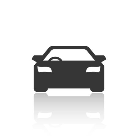 solid icons for car front and shadow,vector illustrationsのイラスト素材
