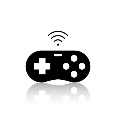 solid icons for Game controller and shadow,vector illustrations