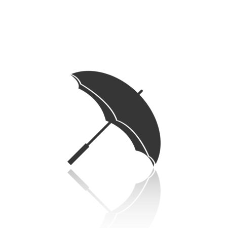 solid icons for Umbrella and shadow,vector illustrationsのイラスト素材