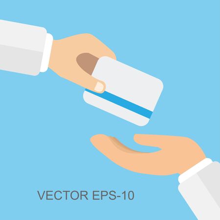 flat icons for payment,credit card,hands,vector illustrationsのイラスト素材