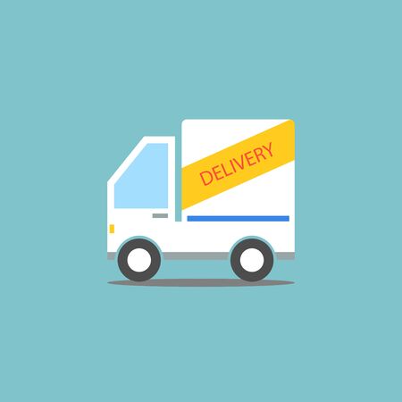 Delivery truck. Delivery service concept,Flat style vector illustrationのイラスト素材