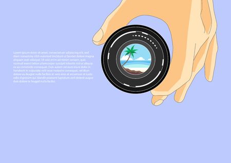 abstract background,camera photo lens,vector illustrationsのイラスト素材
