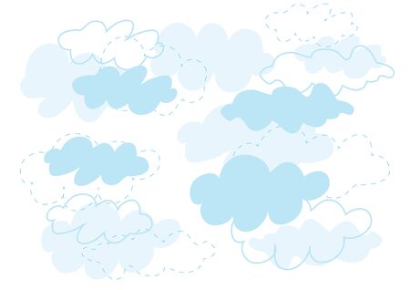 abstract background of cloud in blue sky,vector illustrationsのイラスト素材