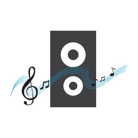 flat and thin line icons for Speaker cabinet ,vector illustrationsのイラスト素材