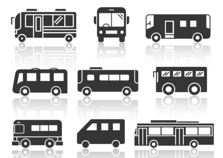 solid icons set,transportationのイラスト素材