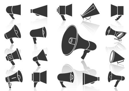 Megaphone icons setのイラスト素材