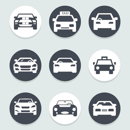 flat icons for car front,vector illustrationsのイラスト素材