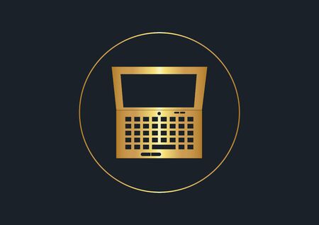 abstract background for computer,Gold color,vector illustrationsのイラスト素材