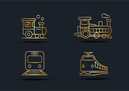 Abstract background of Train sets,transportation,Gold color,vector illustrationsのイラスト素材