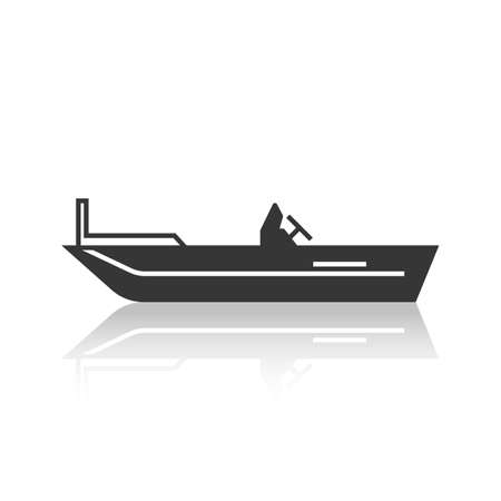 Solid icons for Boat and shadow, vector illustrationsのイラスト素材