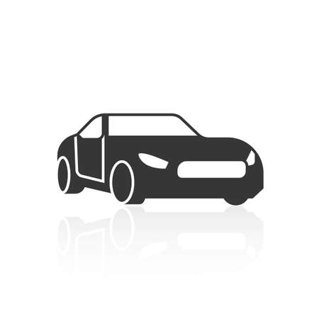solid icons for black car front and shadow,vector illustrationsのイラスト素材