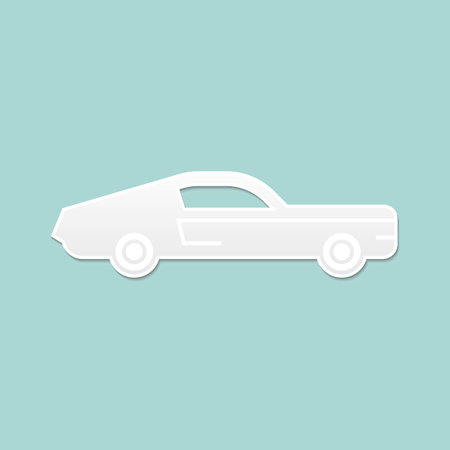 abstract background for car side view, paper cut, vector illustrationsのイラスト素材