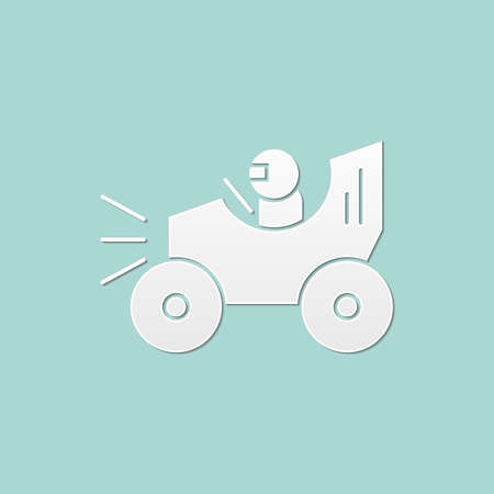 abstract background for car side view, paper cut, vector illustrationsのイラスト素材