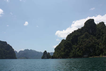 View of mountains and sky on Rajjaprabha Dam,thailand