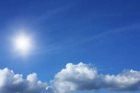 Blue sky with cloudsの写真素材