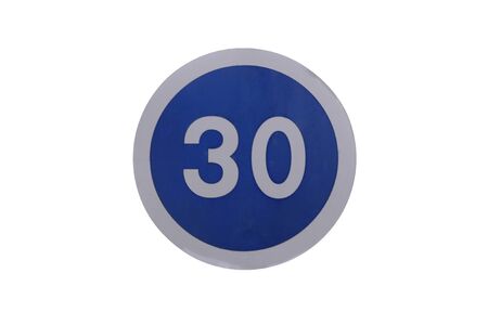 Traffic sign was isolated on white background