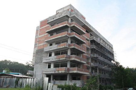 Building construction work siteの写真素材