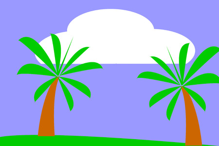 Vector-Sky and tree backgroundの写真素材
