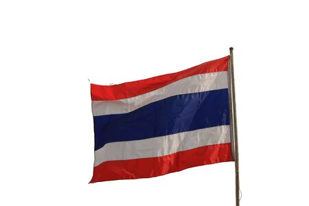 Thailand flag waving,isolatedの写真素材