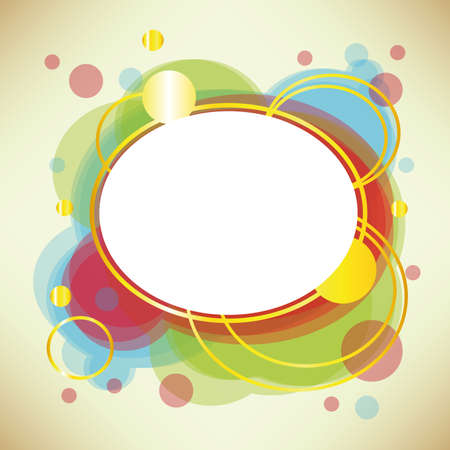 abstract colorfull vintage background with ellips and circlesのイラスト素材