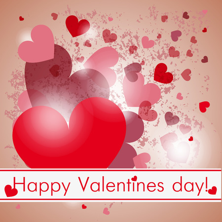 composition of hearts on brown grunge backgroundのイラスト素材