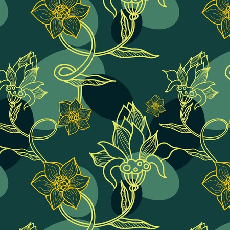 floral seamless backgroundのイラスト素材
