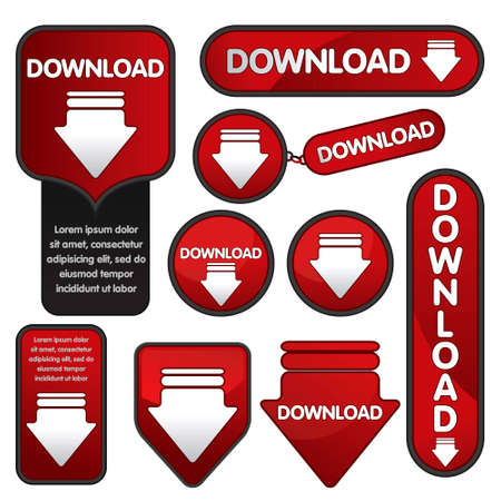 Download buttons for the web のイラスト素材