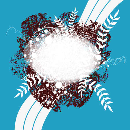 grunge floral bannerのイラスト素材