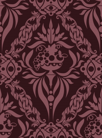 Seamless Damask wallpaper.のイラスト素材
