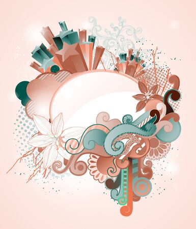 design with abstract elementsのイラスト素材