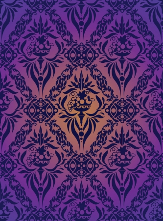 Seamless Damask wallpaper.のイラスト素材