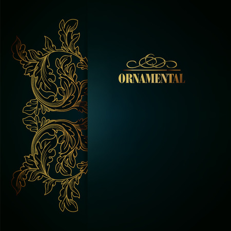 Beautiful elegant background with lace floral ornament and place for text. Design elements, ornate background. Vector illustration. EPS 10.のイラスト素材