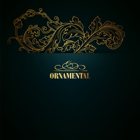 Beautiful elegant background with lace floral ornament and place for text. Design elements, ornate background. Vector illustration. EPS 10.のイラスト素材