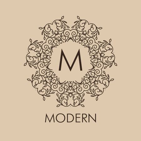 Luxury, simple  and elegant set of abstract frames and icon templates in line style - graphic design elementsのイラスト素材