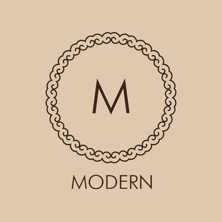 Luxury, simple  and elegant set of abstract frames and icon templates in line style - graphic design elementsのイラスト素材