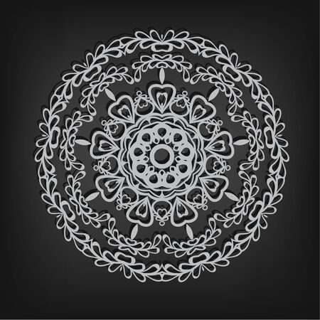 Vector vintage circle pattern in Victorian style. Ornate element for design. Ornamental pattern for wedding invitations, greeting cards, monograms.のイラスト素材