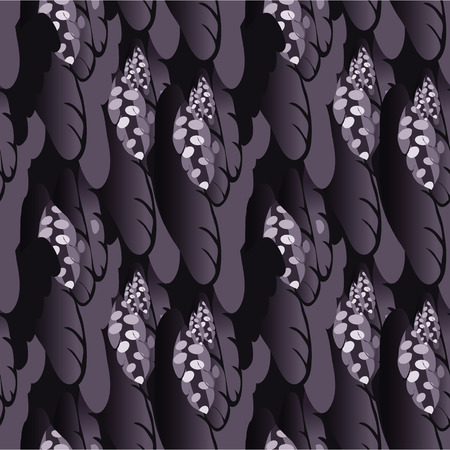 Bird Feather seamless pattern. Vector background. Texture.のイラスト素材