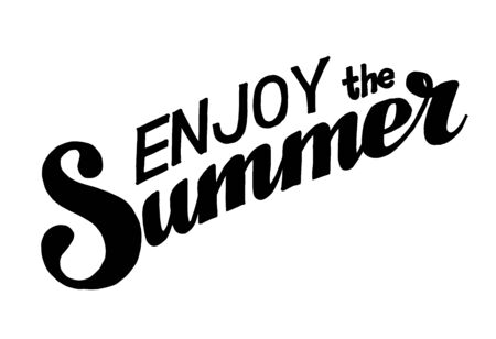 Hand drawn lettering elements for Summer calligraphic designs. All for Summer holidays. Enjoy the Summer. Vector illustration.のイラスト素材