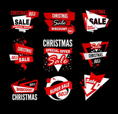 Sale tag collection. Sale set. Shopping illustration.のイラスト素材